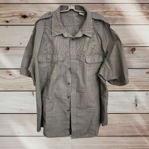 SIX Men's Casual Button Down Security Shirts in Gray